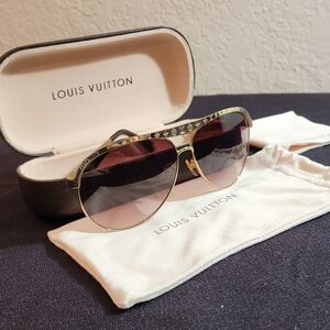 Louis Vuitton Sunglasses with Gold Accents